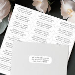 Pegatina Direcciones simples de invitados bodas 27 destinat<br><div class="desc">Estos bodas fáciles de personalizar son perfectos para su moderna papelería minimalista. Utilice estos pegatinas para dirigir las invitaciones de forma rápida y eficiente, guardar las fechas, las tarjetas de agradecimiento y más. En cada una de las 27 etiquetas se puede imprimir un nombre de invitado y una dirección diferentes...</div>