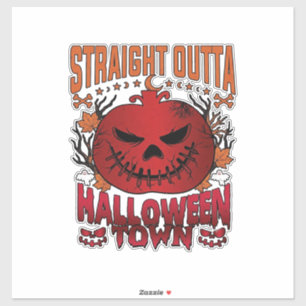 Pegatina Directo desde Halloween Town Fantasmas de Calabaza