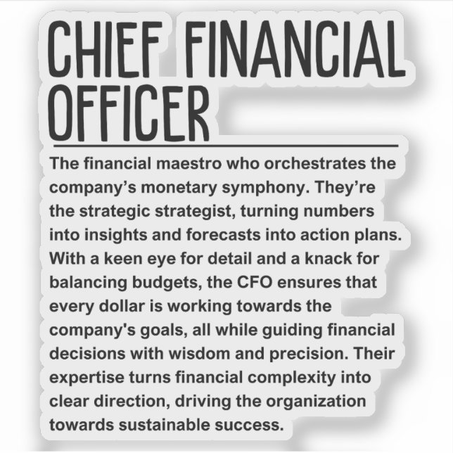 Pegatina Director financiero (Anverso)