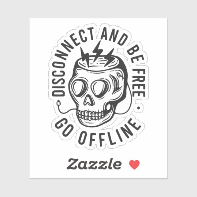 Pegatina Disconnect and Be Free (Hoja)