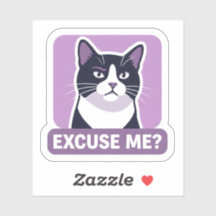 ¿Disculpa? Meme de gato – Ilustración divertida de
