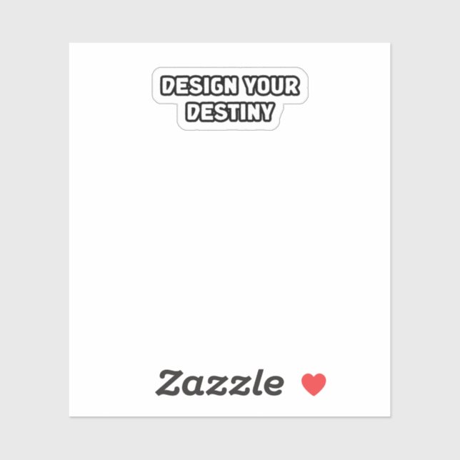 Pegatina Diseñar tu destino empoderando a tu propio hecho v (Hoja)