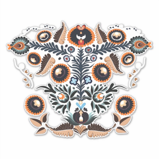 Pegatina Diseño botánico elegante (Anverso)