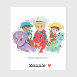Pegatina Diseño de amigos de Dino Ranch