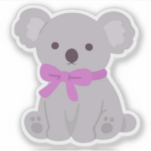 Pegatina Diseño de animal pastel de koala kawaii lindo