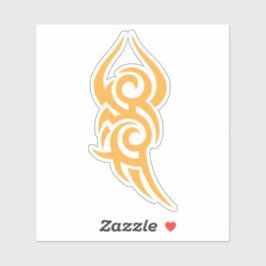 Pegatina Diseño de arte de línea inspirado en tatuajes clás