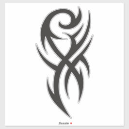 Pegatina Diseño de arte de línea inspirado en tatuajes clás