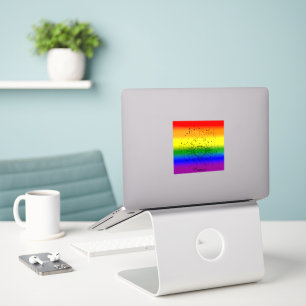 Pegatina Diseño de astrología del arcoiris del orgullo LGBT
