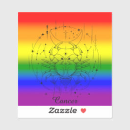 Pegatina Diseño de astrología del arcoiris del orgullo LGBT