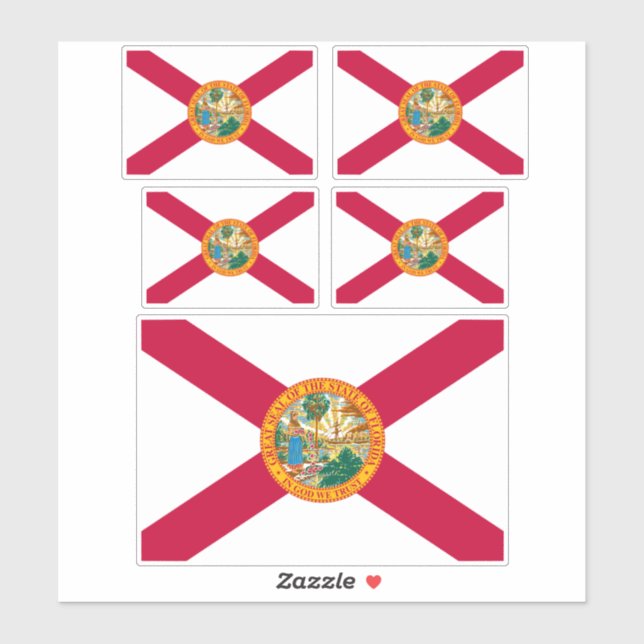 Pegatina Diseño de bandera del estado de Florida (Hoja)