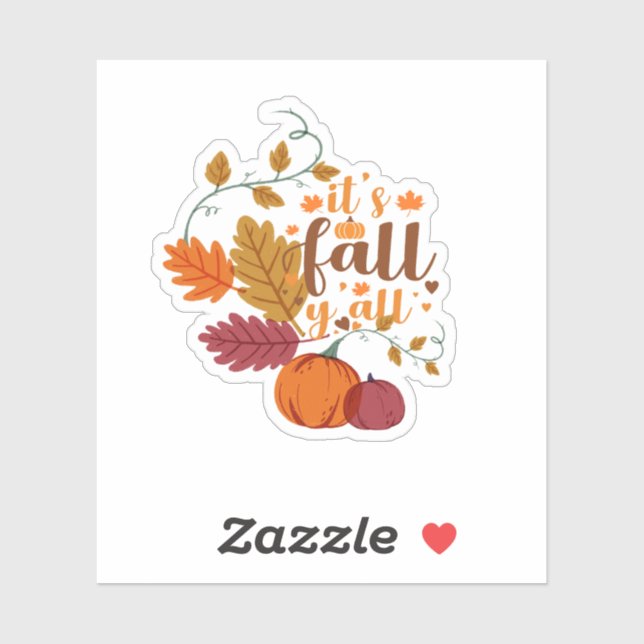 Pegatina Diseño de caída (Hoja)