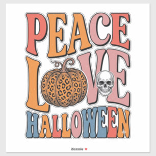 Pegatina Diseño de calavera de calabaza de Halloween de amo