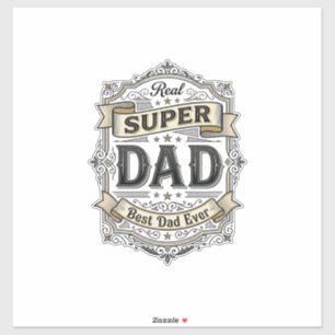 Pegatina Diseño de camiseta con insignia de Super Papá Vint