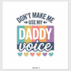 Pegatina Diseño de camiseta Daddy Voice Vintage Pride_1