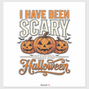 Pegatina Diseño de camiseta de calabaza de Halloween espelu