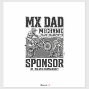 Pegatina Diseño de camiseta de compañero de motocross Vinta