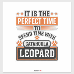 Pegatina Diseño de camiseta de época de perro leopardo Cata
