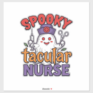 Pegatina Diseño de camiseta de fantasma de Halloween de enf