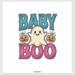 Pegatina Diseño de camiseta de fantasma de Halloween vintag