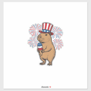 Pegatina Diseño de camiseta de fuegos artificiales de helad