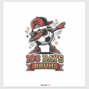 Pegatina Diseño de camiseta de fútbol Dabbing de 100 días B