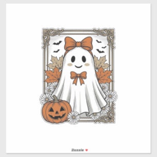 Pegatina Diseño de camiseta de grabado vintage de fantasma 