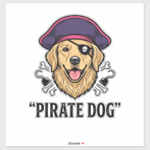 Pegatina Diseño de camiseta de grabado vintage de perro pir