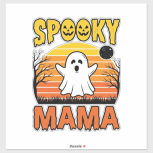Pegatina Diseño de camiseta de Halloween de fantasma vintag