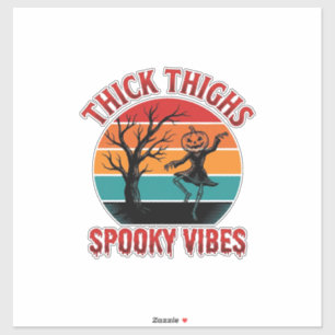 Pegatina Diseño de camiseta de Halloween Vibraciones espelu