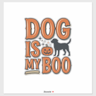 Pegatina Diseño de camiseta de Halloween Vintage Dog Is My