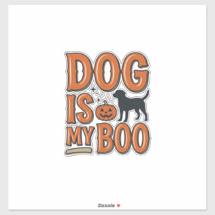 Pegatina Diseño de camiseta de Halloween Vintage Dog Is My 