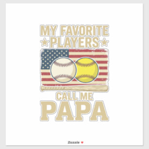 Pegatina Diseño de camiseta de jugadores de béisbol y sóftb