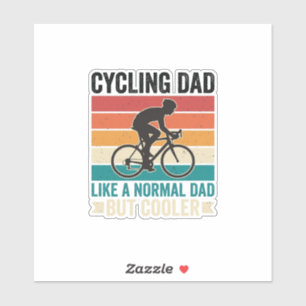 Pegatina Diseño de camiseta de papá ciclista, biker vintage
