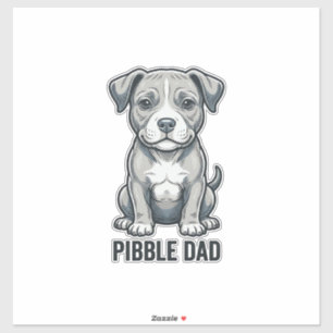 Pegatina Diseño de camiseta de perro con grabado vintage Pi