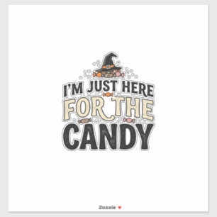 Pegatina Diseño de camiseta de sombrero de bruja de dulces