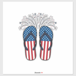 Pegatina Diseño de camiseta de verano de fuegos artificiale