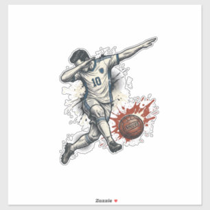 Pegatina Diseño de camiseta gráfica de jugador de fútbol vi