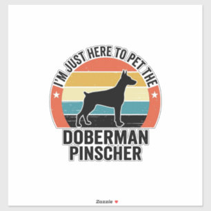 Pegatina Diseño de camiseta para amante de perros Doberman 