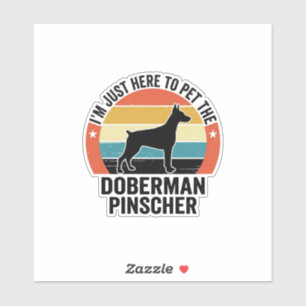 Pegatina Diseño de camiseta para amantes de perros Doberman