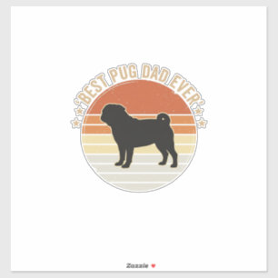 Pegatina Diseño de camiseta para amantes de perros Pug Mejo