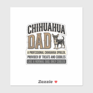 Pegatina Diseño de camiseta para papá de Chihuahua vintage