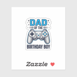 Pegatina Diseño de camiseta para papá del cumpleañero gamer