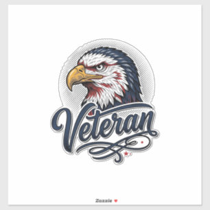 Pegatina Diseño de camiseta patriótica de águila vintage ve