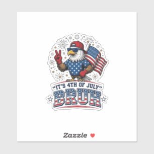 Pegatina Diseño de camiseta patriótica Funny 4th of July Ea