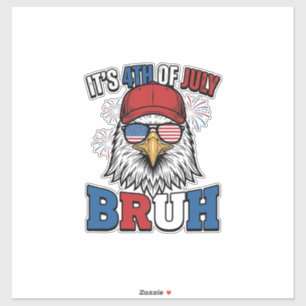 Pegatina Diseño de camiseta patriótica Funny 4th of July Ea