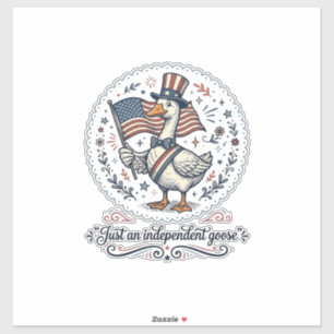 Pegatina Diseño de camiseta patriótica vintage de ganso ind