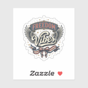 Pegatina Diseño de camiseta patriótica vintage Freedom Vibe