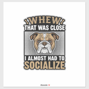 Pegatina Diseño de camiseta vector vintage de Bulldog diver