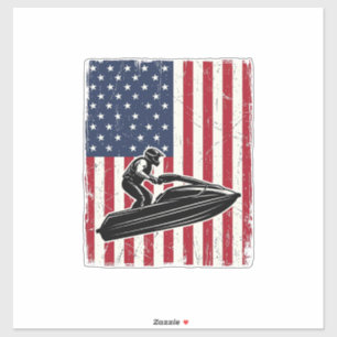 Pegatina Diseño de camiseta vectorial de bandera americana