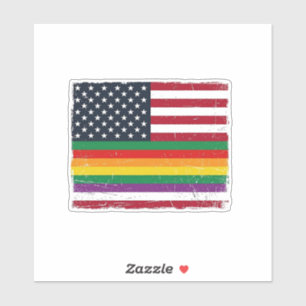 Pegatina Diseño de camiseta vectorial de bandera de orgullo